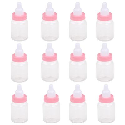 12pcs Baby Shower Milk Bottle Baby Bottle Shape Mini Candy Jar Shower Favor s Mini Blue s Box Newborn Feeding
