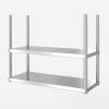 Drsyffsup Kitchen Ceiling Stainless Steel Rack 2 Layers Pot Pan Wall Shelf, Hanging Rack for Kitchen Utensils Saucepan, 60/70/80/90/100/120cm Optional (Size : 120x35x80cm) view 1