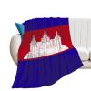 Blanket Cambodia Flag Soft Warm Flannel Throw Blanket Four Season Blanket Suitable for Bedroom Bed and Sofa ?40"x50" view 1