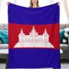 Blanket Cambodia Flag Soft Warm Flannel Throw Blanket Four Season Blanket Suitable for Bedroom Bed and Sofa ?40"x50" view 4