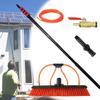 Water Fed Pole Kit,Water Fed Brush Window Telescopic Cleaning Brush With Extension Pole, Water Fed Telescopic Washing Brush Tool, Photovoltaic Panel Cleaner Extendable Squeegee Washer view 1