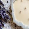 Marble Lotus Soy Candle | 5-Wick Scented Candle + Trinket Tray (1 Candle) (WINTER BERRY) view 4