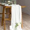 12 Pack Cheesecloth Table Runner, Runner Gauze Boho Wedding Decor Romantic Table Runner for Wedding Birthday Party(35" x 118") (White) view 4