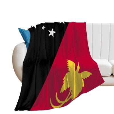 Blanket Papua New Guinea Flag Soft Warm Flannel Throw Blanket Four Season Blanket Suitable for Bedroom Bed and Sofa ?50"x60"