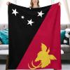 Blanket Papua New Guinea Flag Soft Warm Flannel Throw Blanket Four Season Blanket Suitable for Bedroom Bed and Sofa ?50"x60" view 4