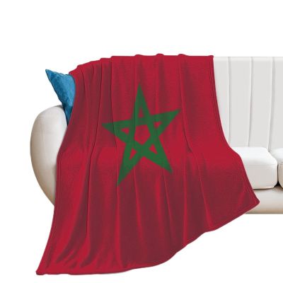 Blanket Morocco Flag Soft Warm Flannel Throw Blanket Four Season Blanket Suitable for Bedroom Bed and Sofa ?40"x50"
