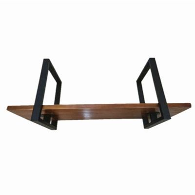 Drsyffsup Nordic Loft Iron Ceiling Shelf Solid Wood Industrial Wine Rack Hanging Flower Stand Storage & Decoration Shelves for Restaurant Bar Shops Display (Size : 60x30x50cm)