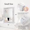 AAZZKANG Mirrors for Wall Rustic Wood Framed Hanging Mirror Decorative for Farmhouse Bedroom Bathroom Living Room Entryway Hallway Small White view 2