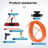 Water Fed Pole Kit,Water Fed Brush Window Cleaning Tool Kit, Window Cleaning Pole Rinse Bar Brush Window Washer Combo Window Washing Equipment for Car Indoor Outdoor High Windows (Size : 29FT/9M) view 2