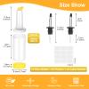 12 Plastic Juice Pour Bottles and 40 Pourers - Stainless Steel Liquor Bottles for Home, Kitchen, Party Bar view 2
