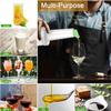 12 Plastic Juice Pour Bottles and 40 Pourers - Stainless Steel Liquor Bottles for Home, Kitchen, Party Bar view 3