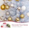 OFFICEJOY 7FT White Pencil Christmas Tree, Artificial Christmas Tree w/Premium PVC Needles, Pine Tree w/Solid Metal Stand, Ideal for Home, Office, Shops, Holiday Decoration view 3