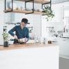 Retro Industrial Restaurant Iron Solid Wood Ceiling Shelf, Hanging Floating Shelves, 2 Tier Shelves Shelf/Bar Hanging Decoration Storage Shelf. 3 Sizes (Size : 1003060cm) (Size : 80 * 30 * 60cm) view 3