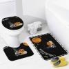 3 Pieces Black Buffalo Plaid Halloween Bathroom Rug Set Gnome Pumpkin Soft Foam Non Slip Bath Mats Sets Toilet Contour Mat Lid Cover for Bathtub Shower and Bathroom Decor 20"x32" view 3