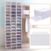 WDZCZDoo 24 PCS Shoe Storage Boxes,Clear Plastic Clamshell Shoebox Stackable Shoe Organizer Foldable Display Box Container Closet Shelf Shoe Boxes Organizer (24PCS) view 1