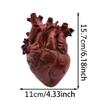 Human Heart Organ Shape Vase Creepy Halloween Home Desk Flowers Pot Decor, Medium Size 6.2" x 4.2", Red view 2