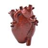 Human Heart Organ Shape Vase Creepy Halloween Home Desk Flowers Pot Decor, Medium Size 6.2" x 4.2", Red view 3