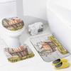 3 Pieces Happy Thanksgiving Bathroom Rug Set Fall Pumpkin Decoration Autumn Soft Foam Non Slip Bath Mats Sets Toilet Contour Mat Lid Cover for Bathtub Shower and Bathroom Decor 20"x32" view 3
