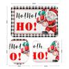 3 Pieces Merry Christmas Santa Hohoho Bathroom Rug Set Black White Stripe Soft Foam Non Slip Bath Mats Sets Toilet Contour Mat Lid Cover for Bathtub Shower and Bathroom Decor 20"x32" view 2