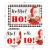 3 Pieces Merry Christmas Santa Hohoho Bathroom Rug Set Black White Stripe Soft Foam Non Slip Bath Mats Sets Toilet Contour Mat Lid Cover for Bathtub Shower and Bathroom Decor 20"x32" view 2