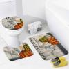 3 Pieces Happy Haunting Owl Pumpkin Bathroom Rug Set Have A Spooky Day Soft Foam Non Slip Bath Mats Sets Toilet Contour Mat Lid Cover for Bathtub Shower and Bathroom Decor 20"x32" view 3