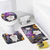 3 Pieces Happy Halloween Plaid Bathroom Rug Set Gnomes Pumpkins Spooky Soft Foam Non Slip Bath Mats Sets Toilet Contour Mat Lid Cover for Bathtub Shower and Bathroom Decor 20"x32" view 3