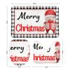 3 Pieces Merry Christmas Santa Bathroom Rug Set Black and White Stripe Pattern Soft Foam Non Slip Bath Mats Sets Toilet Contour Mat Lid Cover for Bathtub Shower and Bathroom Decor 20"x32" view 2