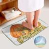 3 Pieces Happy Thanksgiving Bathroom Rug Set Fall Pumpkin Decoration Autumn Soft Foam Non Slip Bath Mats Sets Toilet Contour Mat Lid Cover for Bathtub Shower and Bathroom Decor 20"x32" view 4