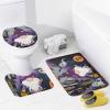 3 Pieces Happy Halloween Plaid Bathroom Rug Set Gnomes Pumpkins Spooky Soft Foam Non Slip Bath Mats Sets Toilet Contour Mat Lid Cover for Bathtub Shower and Bathroom Decor 20"x32" view 3