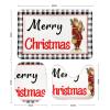 3 Pieces Merry Christmas Santa Bathroom Rug Set Black and White Stripe Pattern Soft Foam Non Slip Bath Mats Sets Toilet Contour Mat Lid Cover for Bathtub Shower and Bathroom Decor 20"x32" view 2