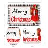 3 Pieces Merry Christmas Santa Bathroom Rug Set Black and White Stripe Pattern Soft Foam Non Slip Bath Mats Sets Toilet Contour Mat Lid Cover for Bathtub Shower and Bathroom Decor 20"x32" view 2