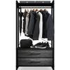 Sorbus Clothing Rack with Drawers - Clothes Stand Dresser - Wood Top, Steel Frame, & Fabric Drawers - Tall Closet Storage Organizer - Stand Alone Garment Rack for Hanging Shirts, Dresses, & Jackets view 1
