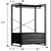 Sorbus Clothing Rack with Drawers - Clothes Stand Dresser - Wood Top, Steel Frame, & Fabric Drawers - Tall Closet Storage Organizer - Stand Alone Garment Rack for Hanging Shirts, Dresses, & Jackets view 2