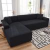 youyoucool Sectional Couch Covers L Shape Sofa Covers Super Stretch 2 pcs Sofa Slipcovers for 4 + 4 Seaters Chaise Slipcover Pets, Black view 1