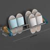 CTVR Over The Door Shoe Rack, Wall Mounted Shoe Organizer Door Shoe Holder, Slipper Storage Stand, Multifunctional Shoe Hanger Towel Rack, No Drilling (Size : 47.5 * 5 * 10.5cm) view 2