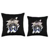 Bosnia Herzegovina Messy Bun Bandana Bosnian Flag Glasses Throw Pillow view 3