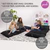 Kids Floor Pillow Cover - Premium Cushion and Lounger Covers for Pillows (King Pillows NOT Included) - Gifts for Teenage Girls, King Pillow Size, Faux Rabbit Fur - Black view 3
