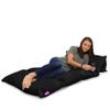 Kids Floor Pillow Cover - Premium Cushion and Lounger Covers for Pillows (King Pillows NOT Included) - Gifts for Teenage Girls, King Pillow Size, Faux Rabbit Fur - Black view 4