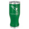LaserGram 14oz Vacuum Insulated Pilsner Mug, Trombone, Personalized Engraving Included (Green) view 1