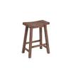 Boraam Sonoma Counter Height Backless Saddle Stool for Kitchen, Barnwood Wire-Brush Finish, Set of 2 view 1