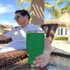 LaserGram 14oz Vacuum Insulated Pilsner Mug, Lobster, Personalized Engraving Included (Green) view 3