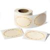 MONEST Waterproof & Oil Resistant Jar & Lid Stickers - Pantry/Canning, Spice & Bottle Labels (Golden Flower 2x3) view 1