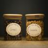 MONEST Waterproof & Oil Resistant Jar & Lid Stickers - Pantry/Canning, Spice & Bottle Labels (Golden Flower 2x3) view 2
