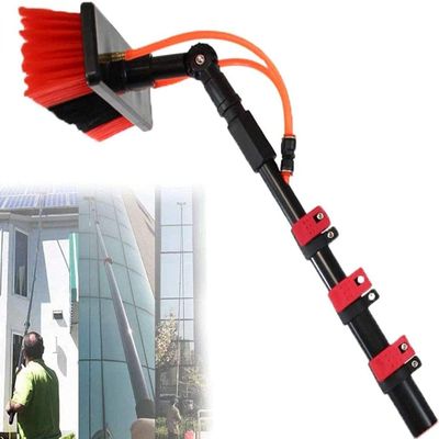 Water Fed Pole Kit,Water Fed Brush Window Cleaning Pole, Window Cleaning Brush, Water/Hose Fed Pole, Cleaning Photovoltaic And Solar Panels/35cm Water Brush (Size : 19FT/6M)