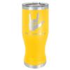 LaserGram 14oz Vacuum Insulated Pilsner Mug, Sign Language I Love You, Personalized Engraving Included (Yellow) view 1