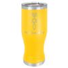 LaserGram 14oz Vacuum Insulated Pilsner Mug, Messianic Symbol, Personalized Engraving Included (Yellow) view 1