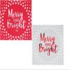 Holiday Napkins - Merry and Bright Christmas Disposable Napkins Set of 32 view 1