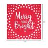 Holiday Napkins - Merry and Bright Christmas Disposable Napkins Set of 32 view 4