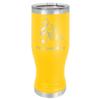 LaserGram 14oz Vacuum Insulated Pilsner Mug, Musical Notes, Personalized Engraving Included (Yellow) view 1