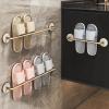 CTVR Hanging Shoe Rack, Multifunctional Slipper Stand, Shoes Holder Storage Organizer, Door Shoe Hangers, Towel Rack, Space Aluminium (Size : 64 * 6 * 5cm) view 3